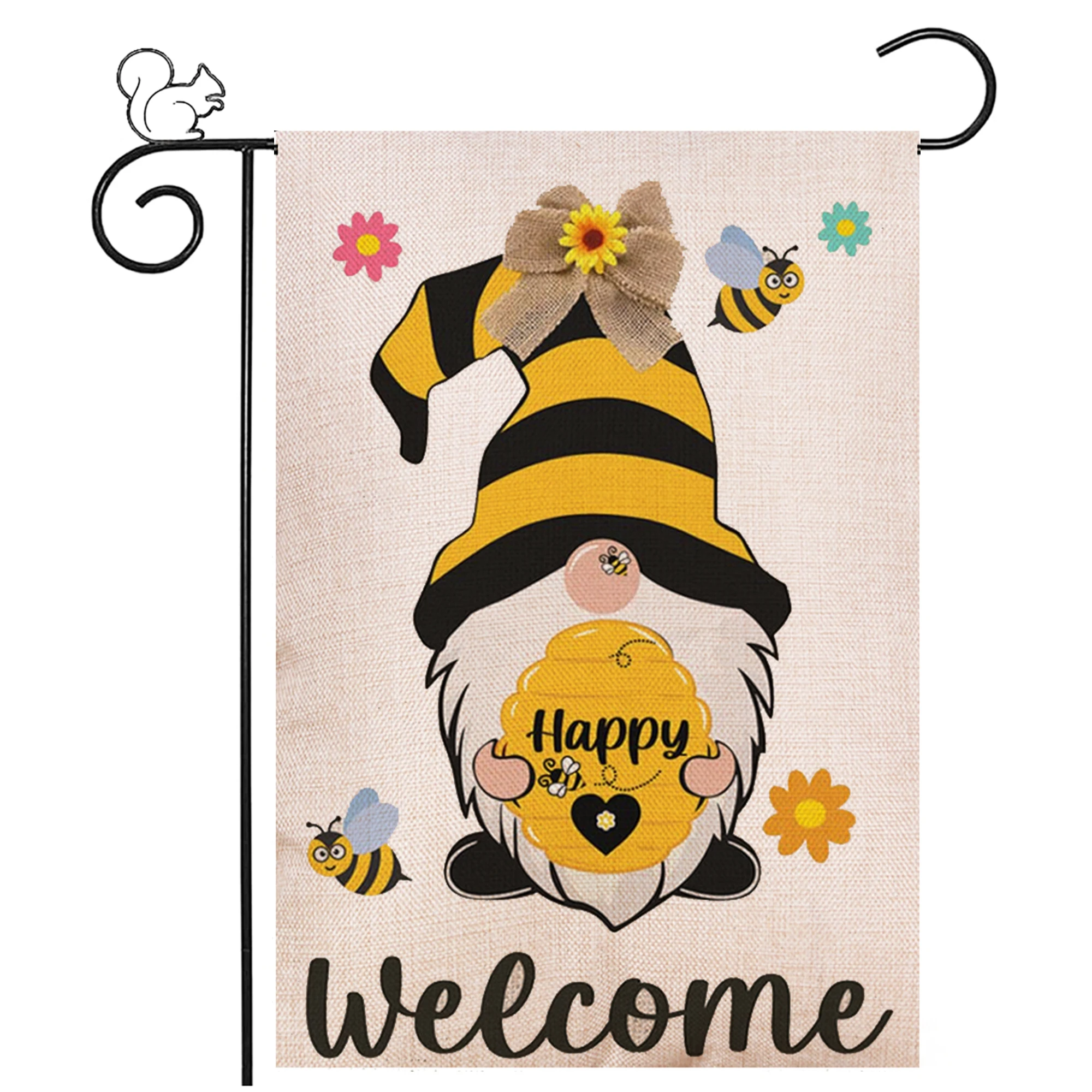 

Summer Welcome House Flag Gnome Garden Flag 12×18 Inch Double Sided Outdoor Decor Farmhouse Decoration Seasonal Yard Flag