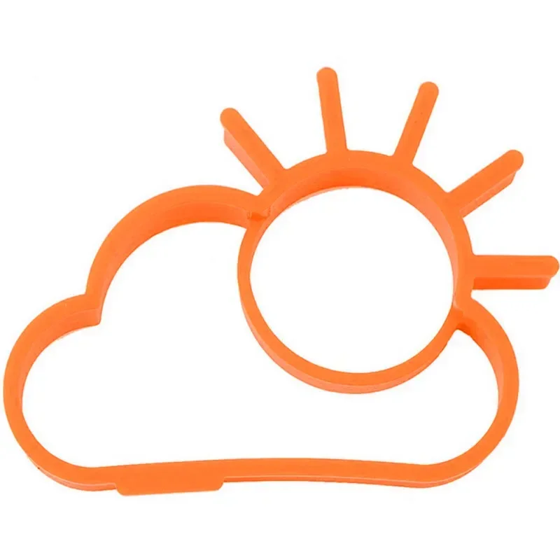 

1PC Breakfast Tool Silicone Fried Egg Mold Cute Red Pancake Rings Egg Forms Sun Cloud Silicone Egg Shaper Silicone Form OK 0288