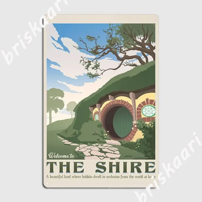 The Peaceful Shire Metal Sign Mural Painting Vintage Cinema Kitchen Club Bar Tin Sign Poster