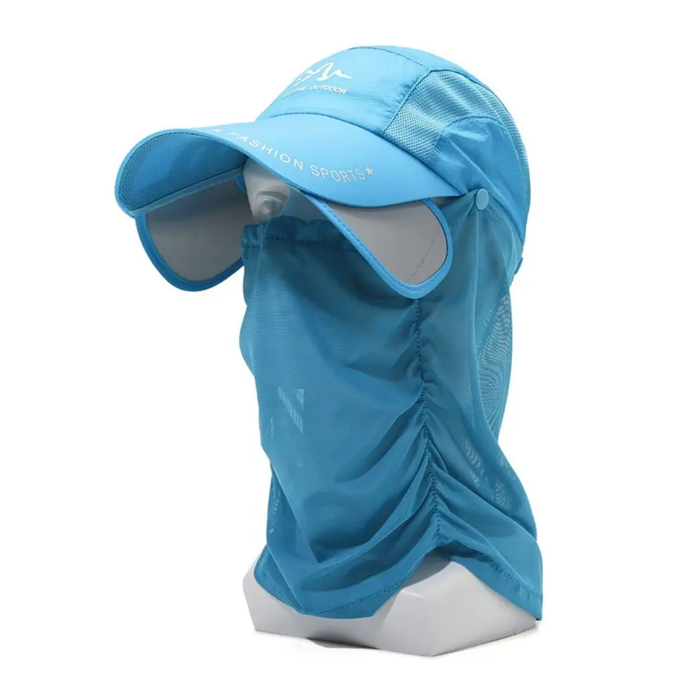 Telescopic Eave Design Baseball Cap with Detachable Neck Veil Detachable Neck Veil Telescopic Brim Quick-drying Hat