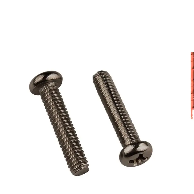 50Pcs/Lot Pure Titanium M1/M1.2/M1.4/M1.6 DIN7985 Pan Head Phillips Screws Round Head Machine Screws M1/1.2/1.4/1.6x3/4/5/6-20mm