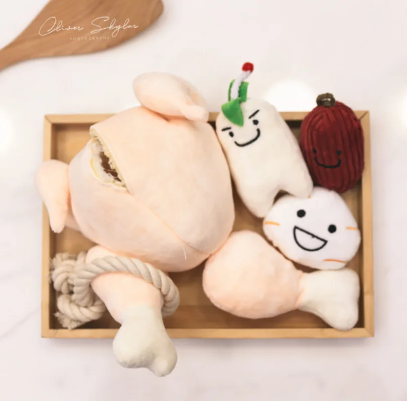 Spot Ins Korean Ginseng Chicken Soup Sound Toy Dog Hiding Food Toy Pet Sniffing Toy Relieve Boredom Scratch Bite Pet Gift