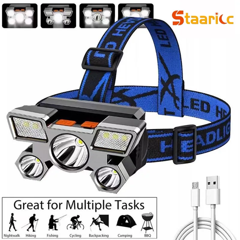 Lanterna de Cabeça Recarregável Potente para Pesca, Lanterna LED Nitecore para Camping, Lanterna de Caça, Lanterna Frontal para Caminhadas