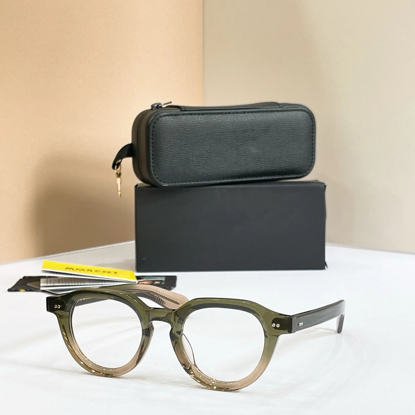 BAITSIM 48mm New York Design Acetate Fashion Spectacle Frame Men Women Unisex Prescription Progressive Eyeglasses