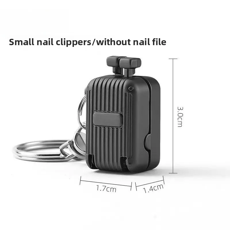 

For Luggage Keychain Foldable Nail Cutter Stainless Steel Nail Clippers Rotary Toenail Fingernail Manicure Trimmer
