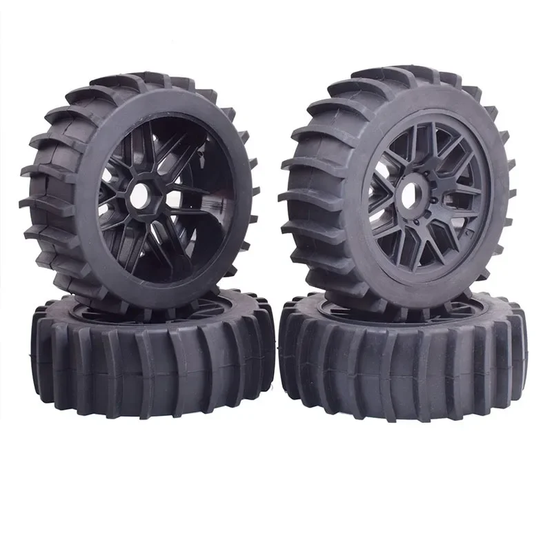 4 Uds 1/8 4WD Nitro todoterreno Buggy neumáticos llanta hexagonal para Trxs1:8 escala RC coche HSP HPI Kyosho ZD Hongnuo Redcat playa neumático