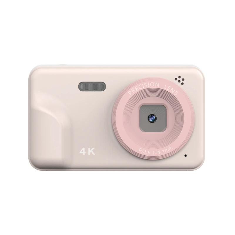 Christmas Gifts Kids Mini Camera Pink Simple Small Camera Girls Boys Birthday Toy Gift Dual Camera 4K HD Video Record Life