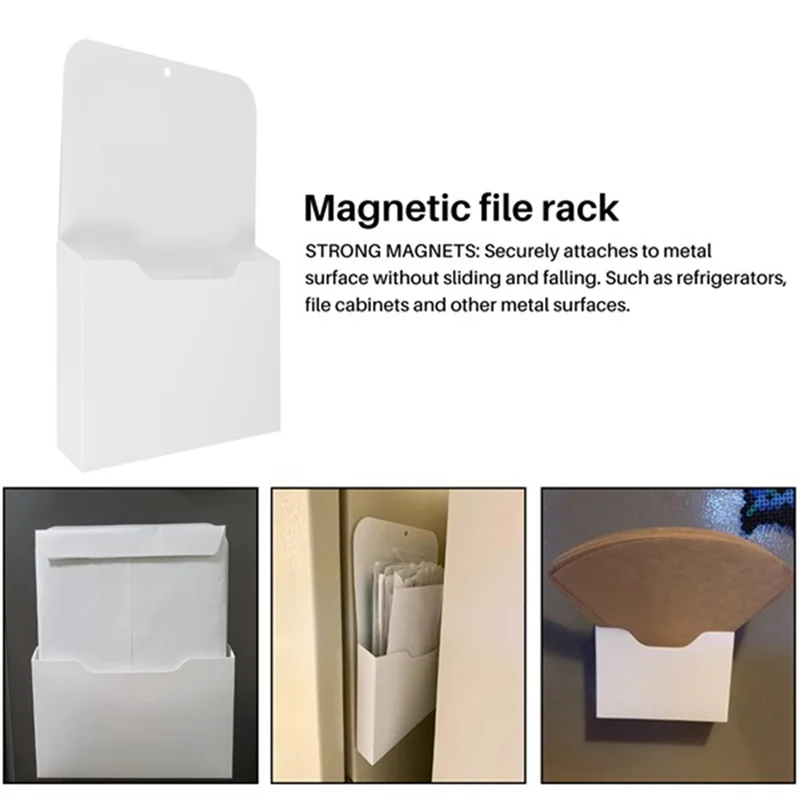 

J1UL1N Practical Magnetic Wall File Holders Marker Holder Whiteboard Versatile Storage Box Desktop Container Easy To Store