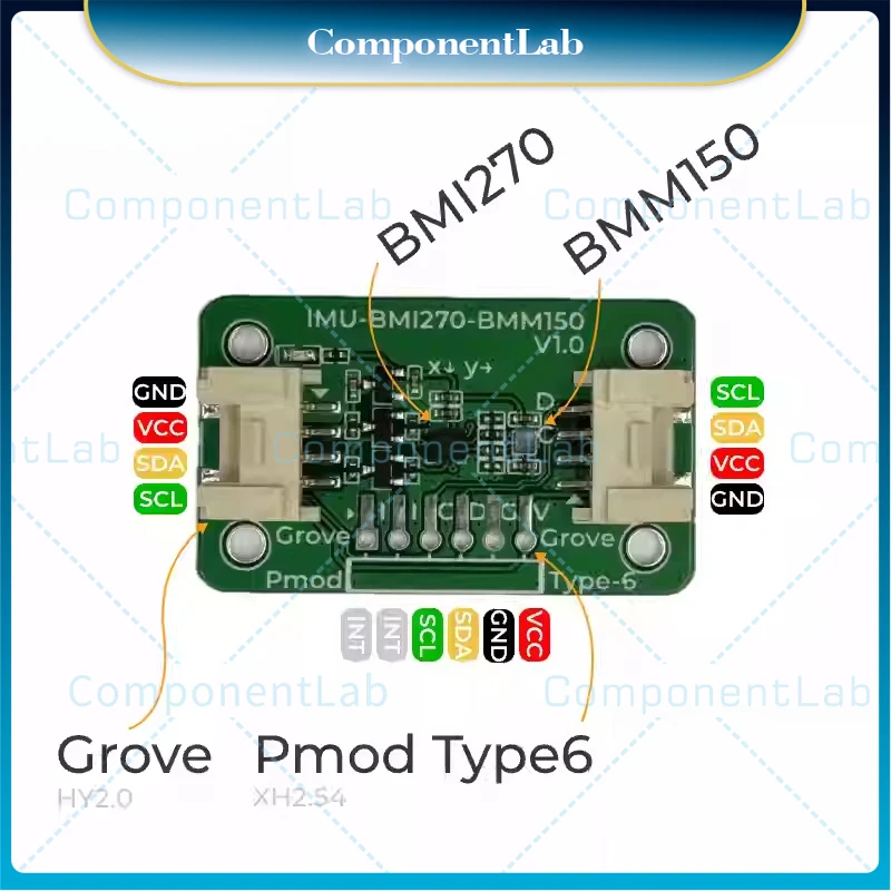 New original BMI270 BMM150 9DOF 9 axis attitude acceleration gyroscope compass magnetic field sensor module
