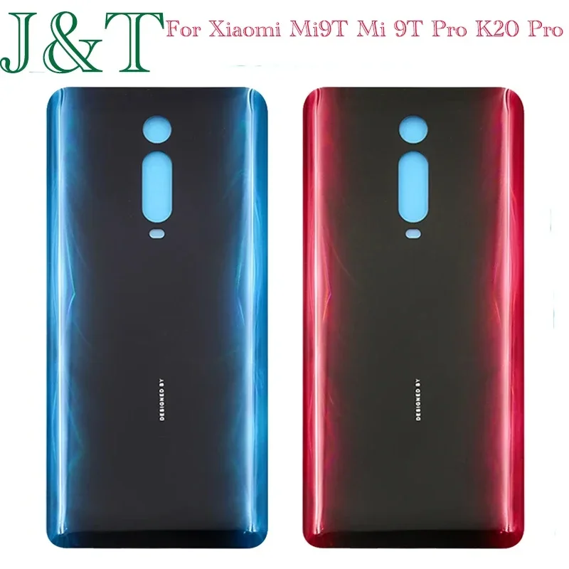 New For Xiaomi Mi9T Mi 9T Pro / K20 Pro Battery Cover 3D Glass Panel Rear Door Battery Housing Case Adhesive Replace Logo