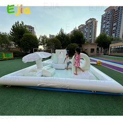 Large 20ft Outdoor Water Game Slide Combo Obstacle Race Water Park Splash Pad Inflatable Soft Playground Bounce House for Party