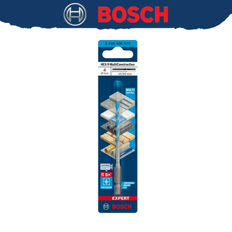 BOSCH EXPERT HEX-9 multifunctionele boor voor zachte betontegels Spiraalboor met hoge hardheid 2608900569 2608900574 - afbeelding 1