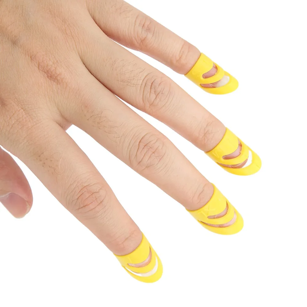 8pcs Yellow/Black/White/Beige Guitar Finger Pick Adjustable Polymer Adjustable Finger Picks Fingertip Protector