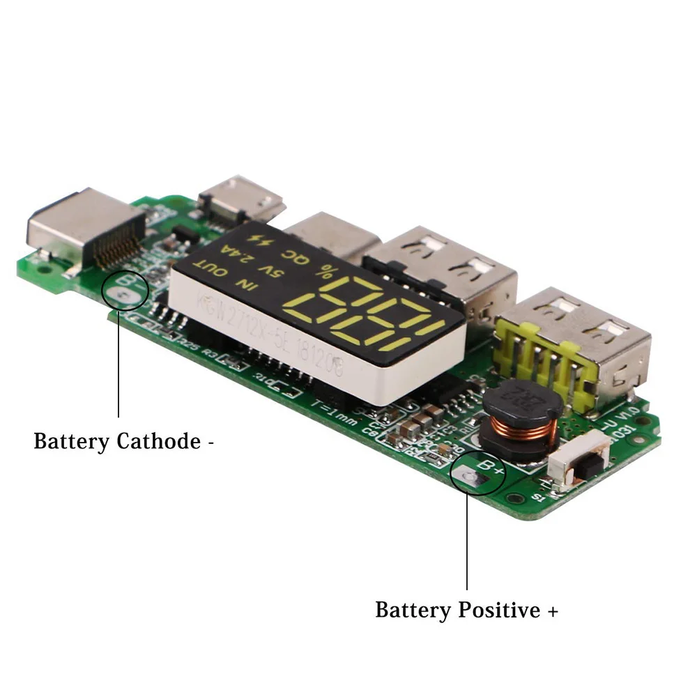 Li-ion Battery Fast Charging Module 18650 Fast Charging Mobile Power Board 5V2.1A 5V2.4A charging efficiency up to 90%