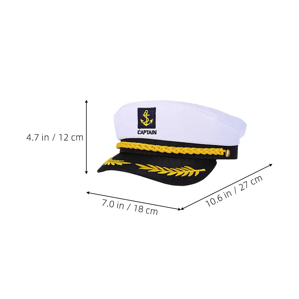 1 ensemble de chapeau de marin et écharpe, accessoires de Costume nautique classique pour hommes et femmes, chapeau de capitaine de bateau pour adultes