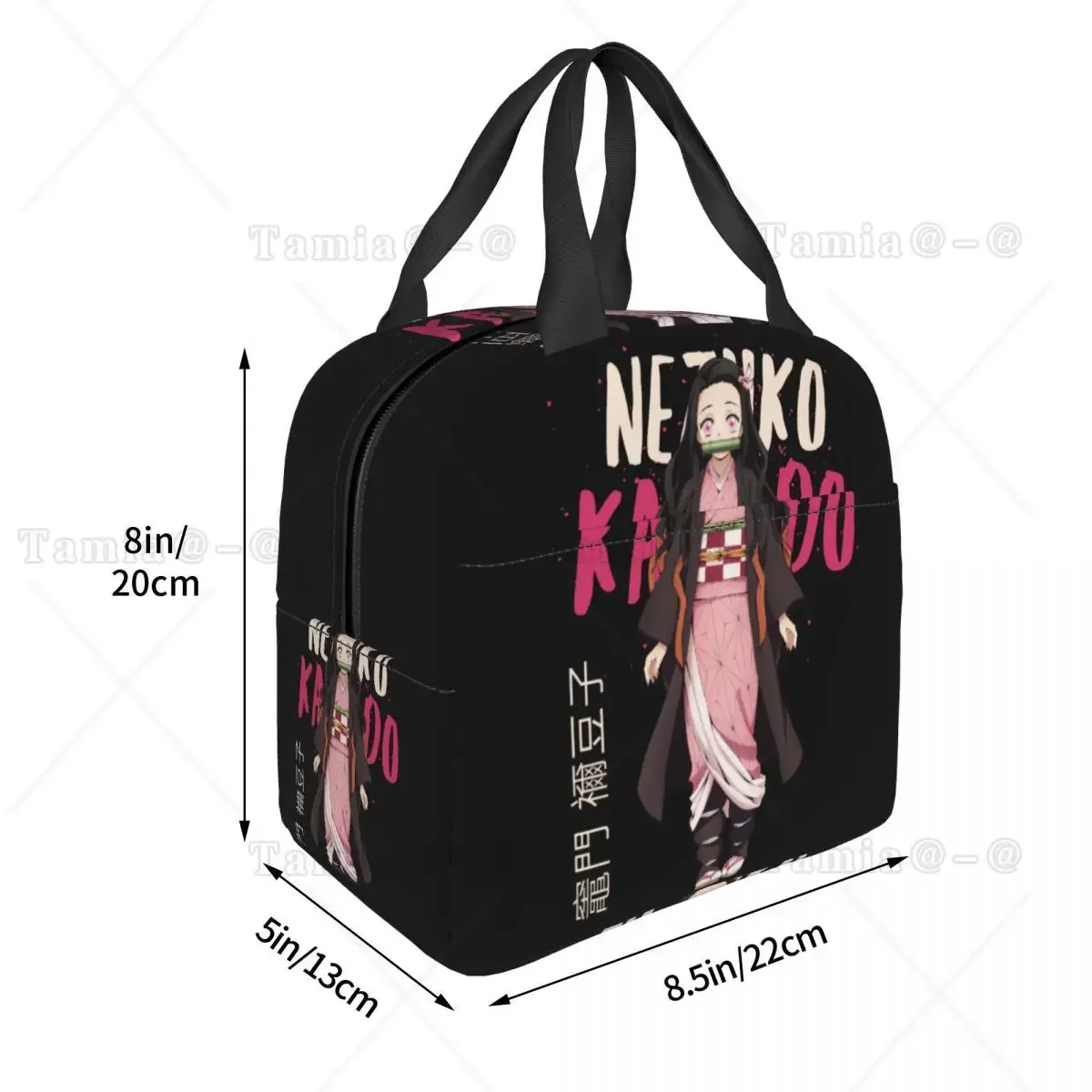 Nezuko Kamado Demon Slayer Thermal Insulated Lunch Bag Kimetsu no Yaiba Resuable Lunch Container for Work Multifunction Food Box