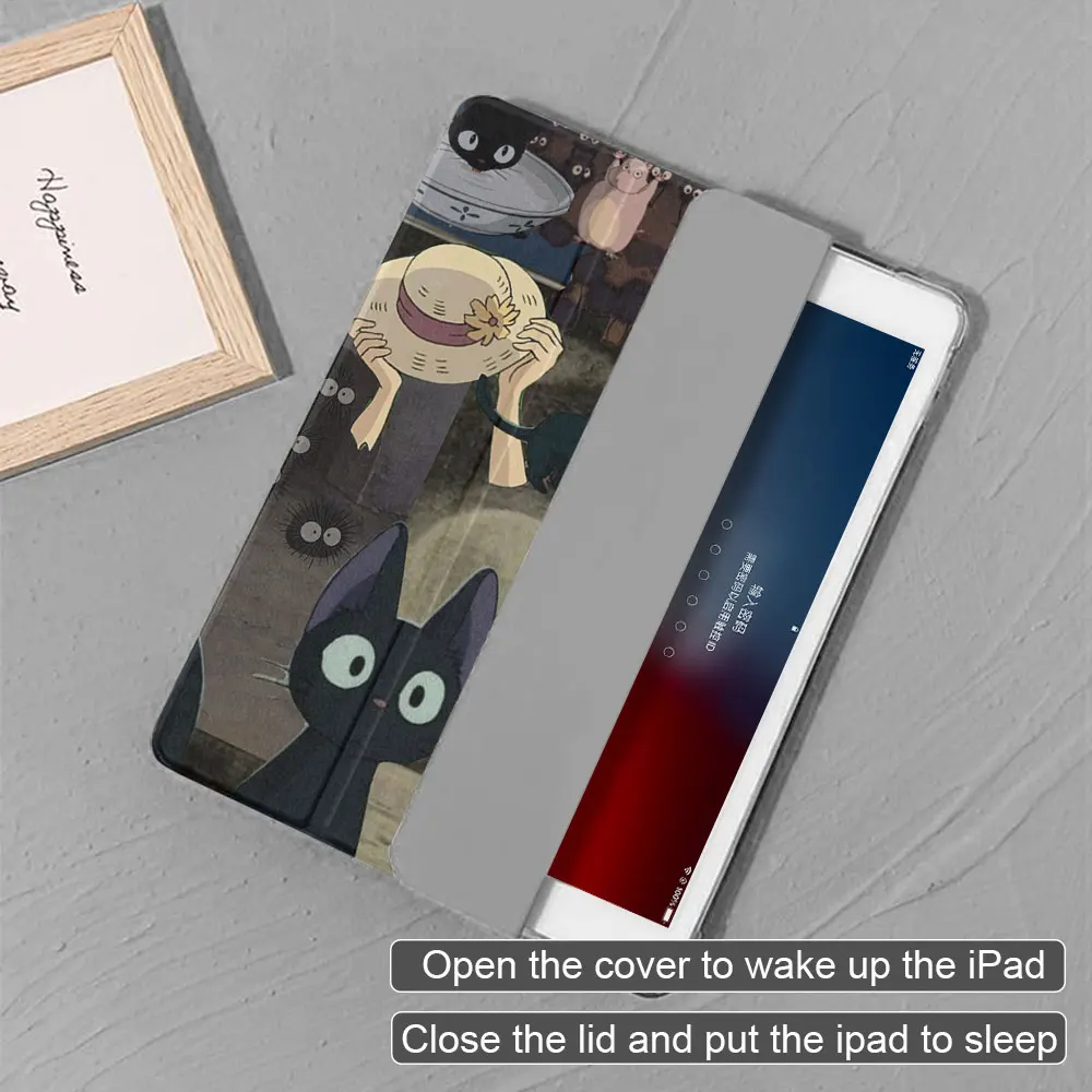 Ipad case Funny black cat pattern 2022Pro 11 Case Air 5 For Funda ipad10th Generation Mini 6 2024 10.2 9.7 8.3in 2018Cover