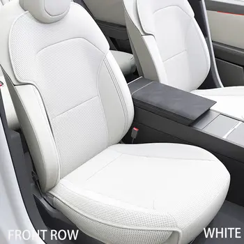 כיסוי מושב עור עבור טסלה דגם Y ג'וניפר 2025 כרית עור נאפה נושם ונוח כיסוי מושב אביזרי רכב 10 best sales כיסוי מושב טסלה - №6