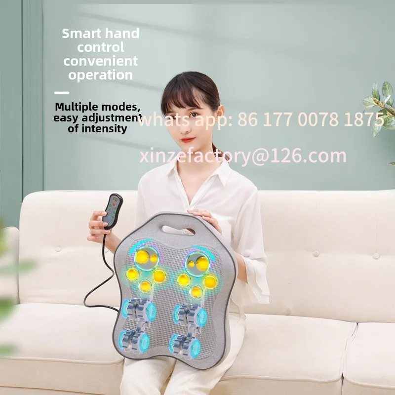 

Customizable Back Massage Electric Heated Kneading Home Neck and Waist Open Back Lumbar Portable Full Body Massage Cushion