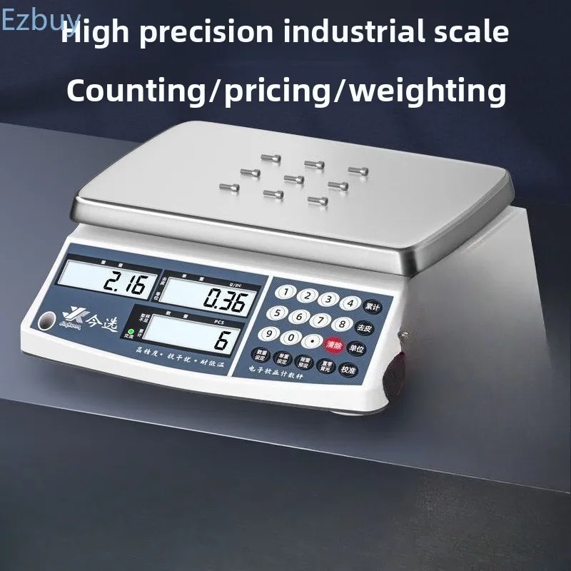 High-precision Electronic Scale - 0.1g Accuracy Commercial Industrial Counting Scale for 30kg Weighing Medicinal Materials  Gold
