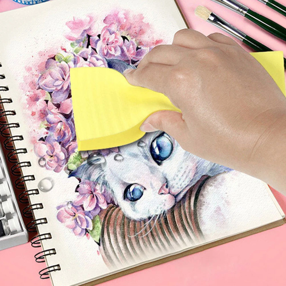 

3Pcs Useful Painting Sponge Water Absorbent Colored Sponge Comfortable Silky Feel Sturdy Nature Painting Supplies