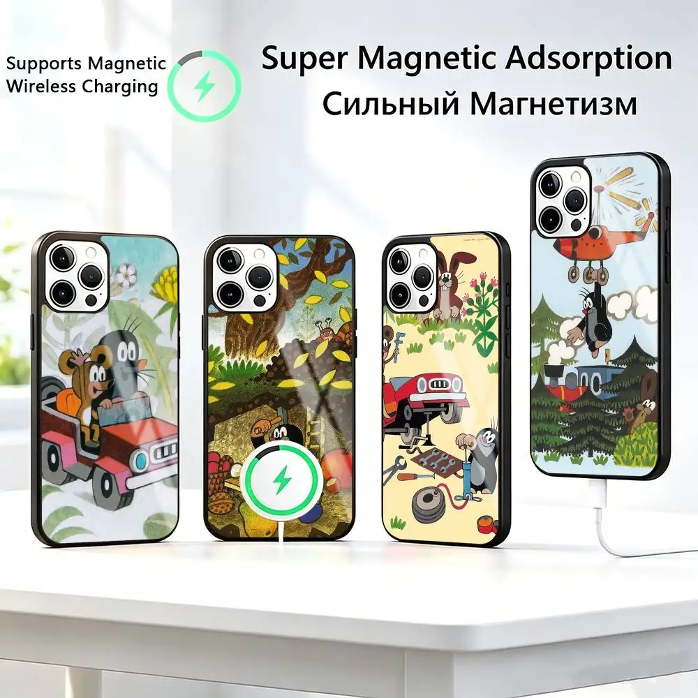 

M-Mole-e Phone Case For iPhone17,16,15,14,13,12,11 Plus,Pro Supports Magnetic Wireless Charging
