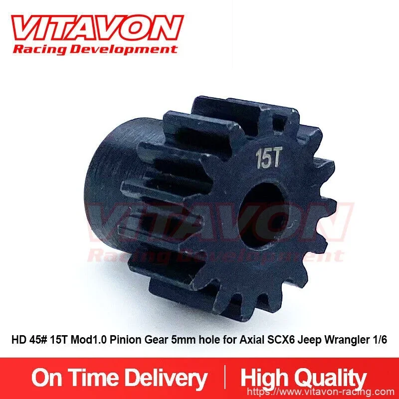 

Мод шестерни VITAVON 1,0 отверстие 5mm15T HD 45 # для Axial SCX6 Arrma 6S Sledge