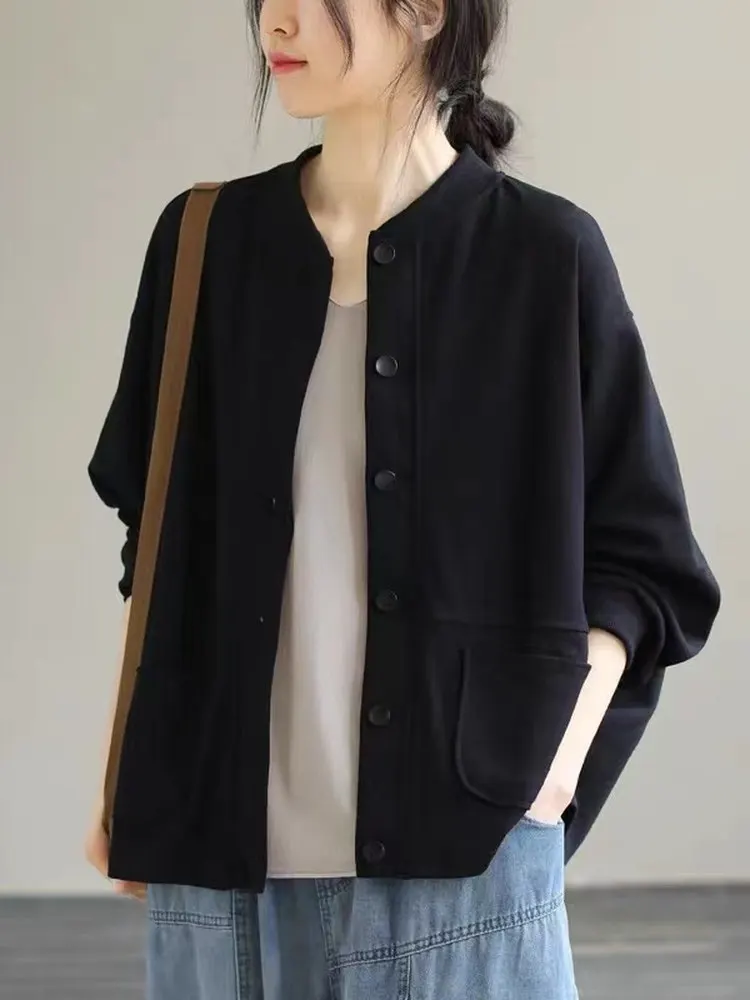 حجم كبير المرأة عادية متعددة الاستخدامات Jaet 2025 ربيع جديد الكورية بسيطة العمر-Defng ort البيسبول Sle الأعلى #3