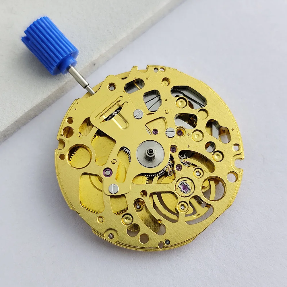 High quality watch movement NH71NH71A automatic mechanical movement hollow skeleton gold movement