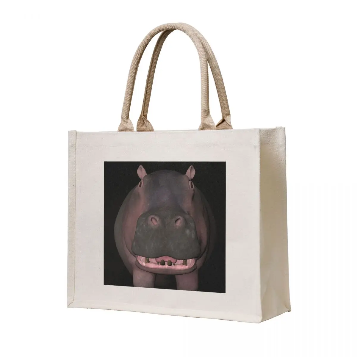 

Hippo Face Tote Bag reusable shopping bag Candy bags Women's shopper