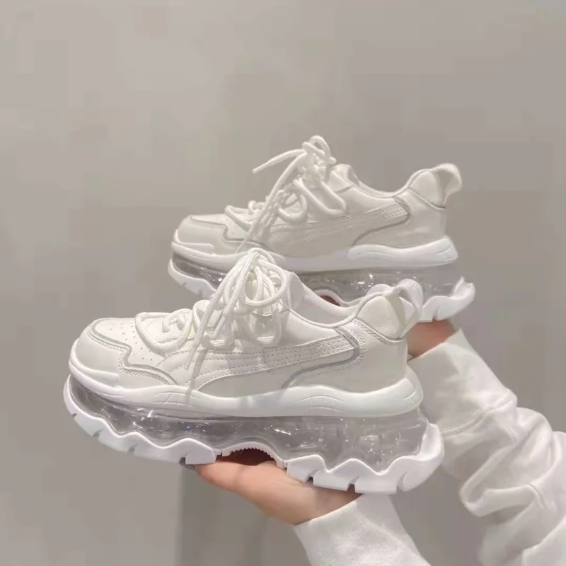 Breathable Beige Ladies Sports Running Shoes Platform Sneakers Women Tennis Female Vulcanized Shoes Woman Spring Luxury Shoes
