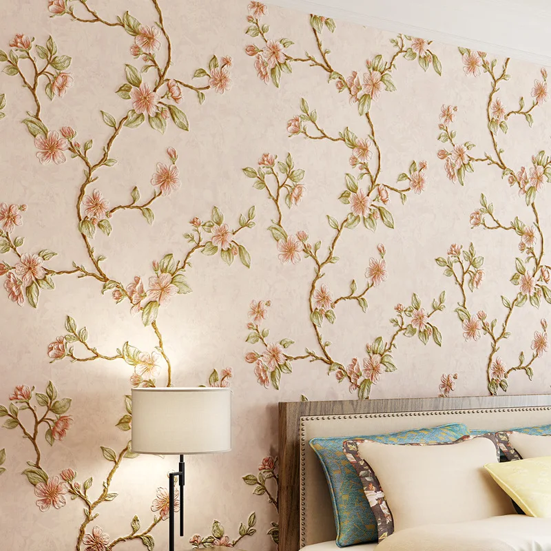 9.5M American Rustic Flower Wall Papers ClassicVintage Fresh Floral Wallpaper Home Decor Wall Mural for Bedroom Livingroom