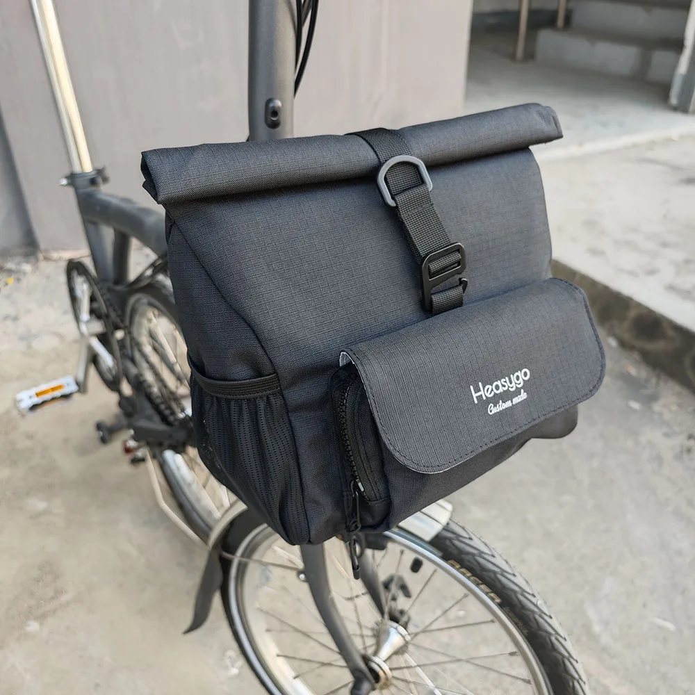 

Heasygo Cycling Bag With Pig Nose Adapter Fit For Brompton Dahon Folding Bike Multifunctional Waterproof Oxford Fabric Bag