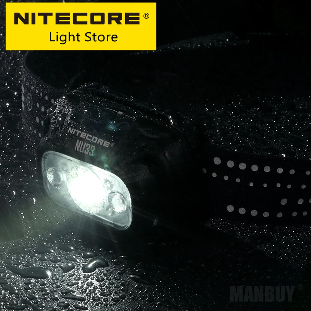 Original NITECORE NU33 High CRI LEDs Triple Output Built-In Li-ion Battery Aluminum Metal Materials USB-C Rechargeable Headlamp