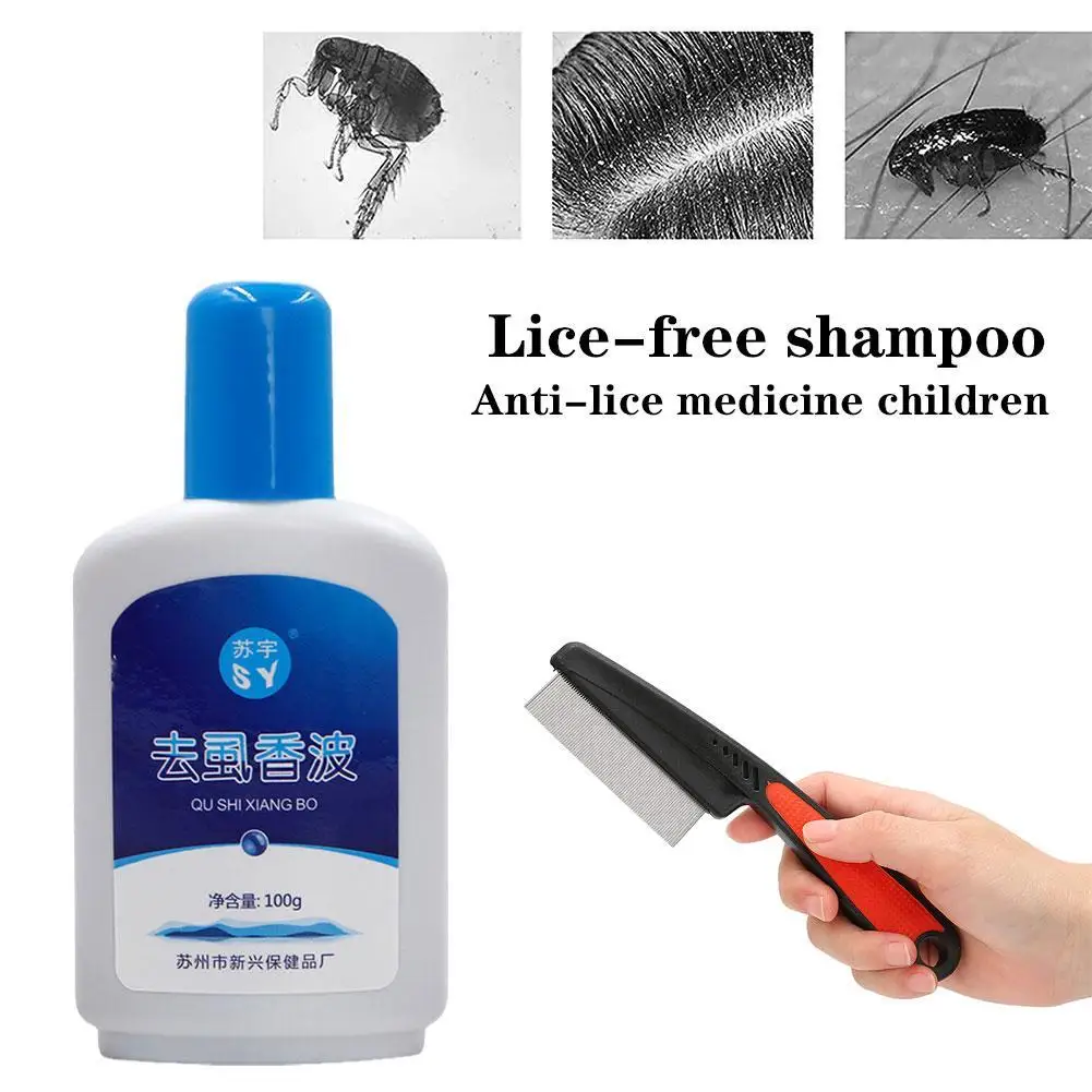 Anti lice shampoo set Nourishing Soft Fluffy Repair Roots kids   Promotes Dense Growth Strengthens 100Ml
