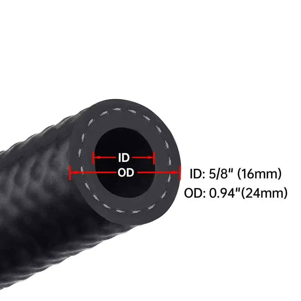 Hochwertiger 5/8" NBR EFI Kraftstoffeinspritzschlauch für Biodiesel Heizöl Fett Diesel Benzin