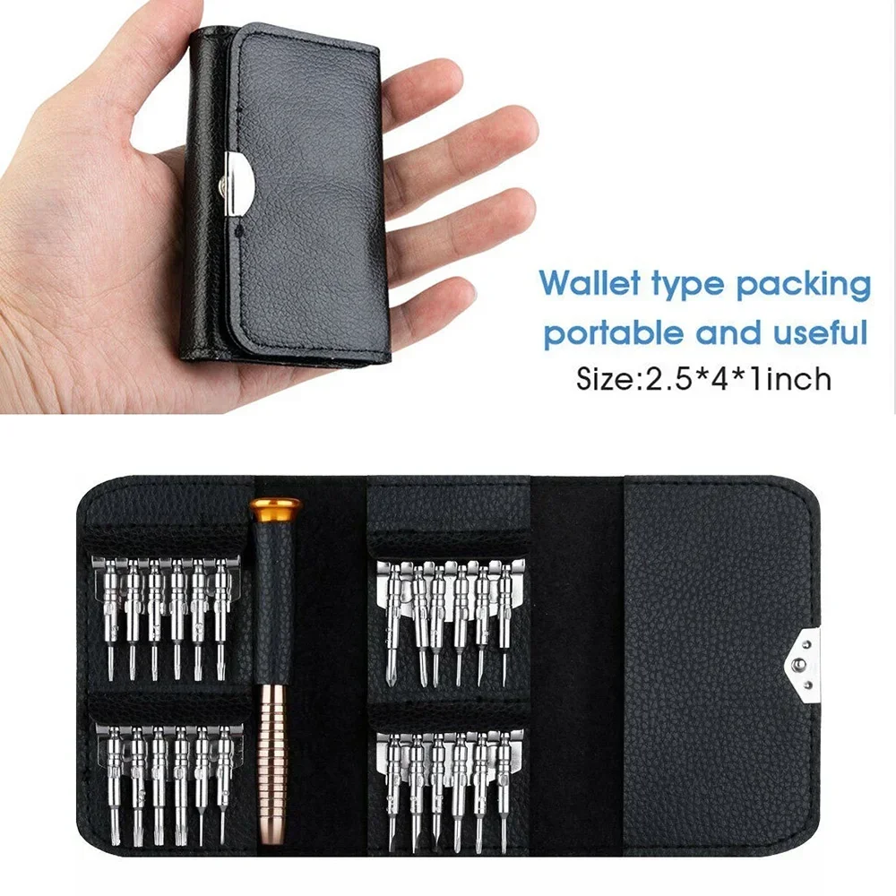 25 in 1 Portable Precision Screwdriver Set Torx Phillips Slotted Bits Kit for Motorcycle and Phone Repair Tool - view 2