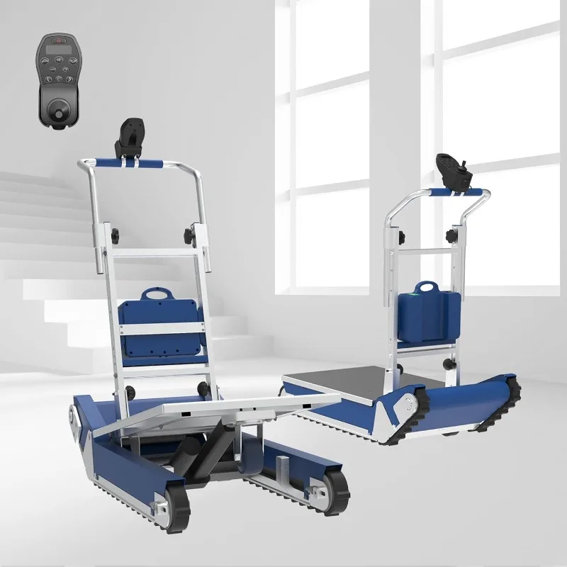 شاحنة يدوية لتسلق السلالم شديدة التحمل، دوللي زاحف بوزن 683 رطل مع تحكم في عصا التحكم، مسار مدعوم لسهولة النقل #1