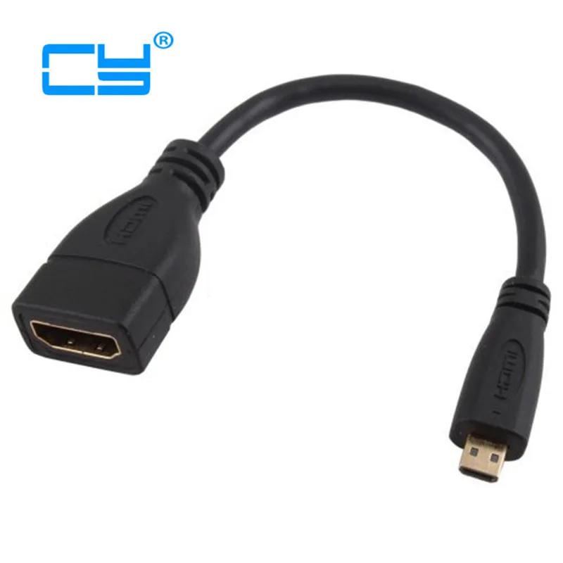 1PCS Micro HD Type D Male To HDMI-compatible Type A Adapter Cable M/F Converter Convertor For Tablet Pc Tv Mobile Phone 1080P