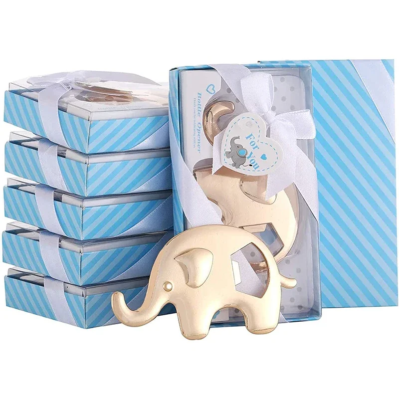 10/25Pcs Bottle Opener Baby Shower Favors for Guests, Elephant Shaped Openers, Birthday Bridal Party Souvenirs Wedding Gifts