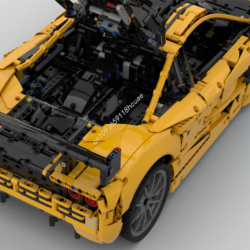 3473PCS MOC McLarenS F1 GTR(6+R Gearbox|Manual Shifter|Detailed V12 Engine) Technology Stacking Bricks Creative Educational