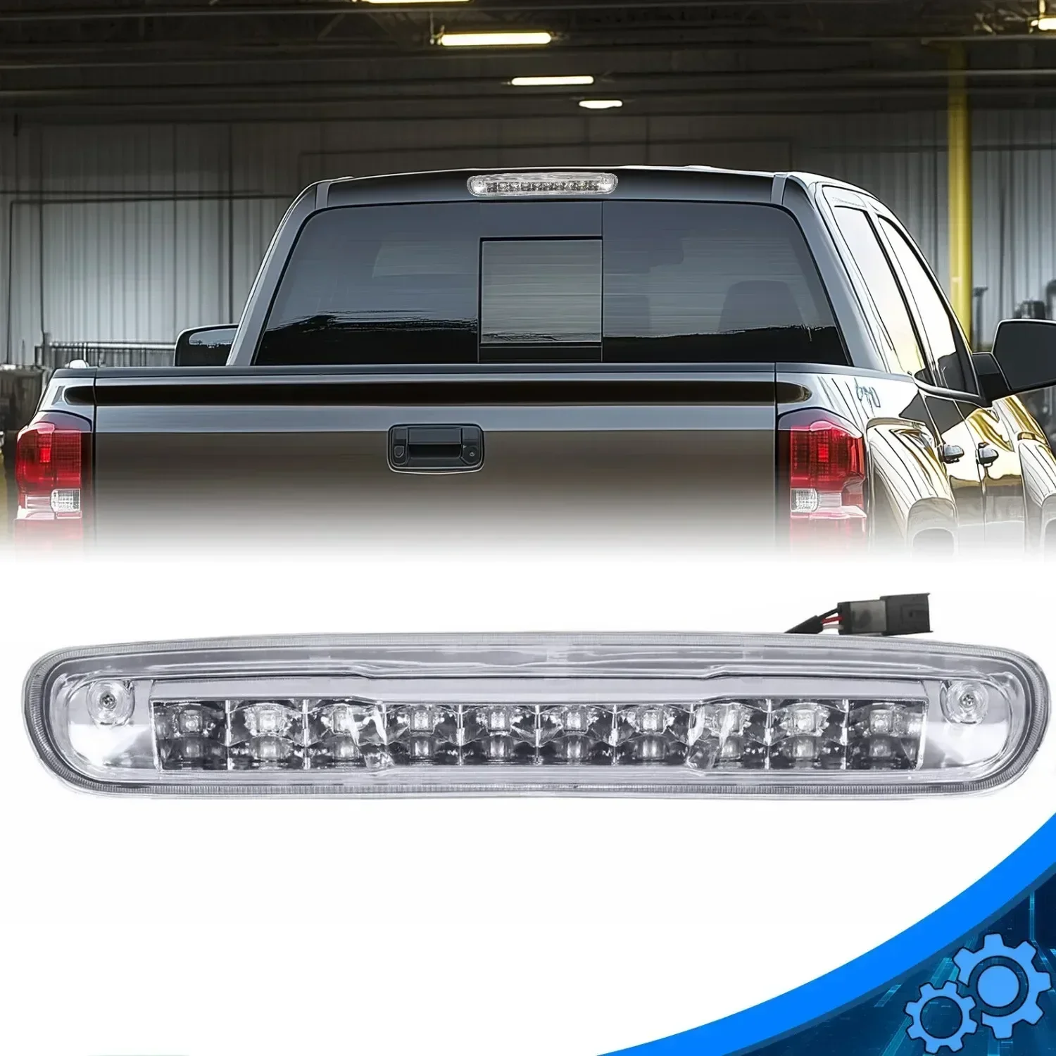 

Third 3RD LED Brake Light Lamp Chrome Clear For 07-14 Chevy Silverado/GMC Sierra
