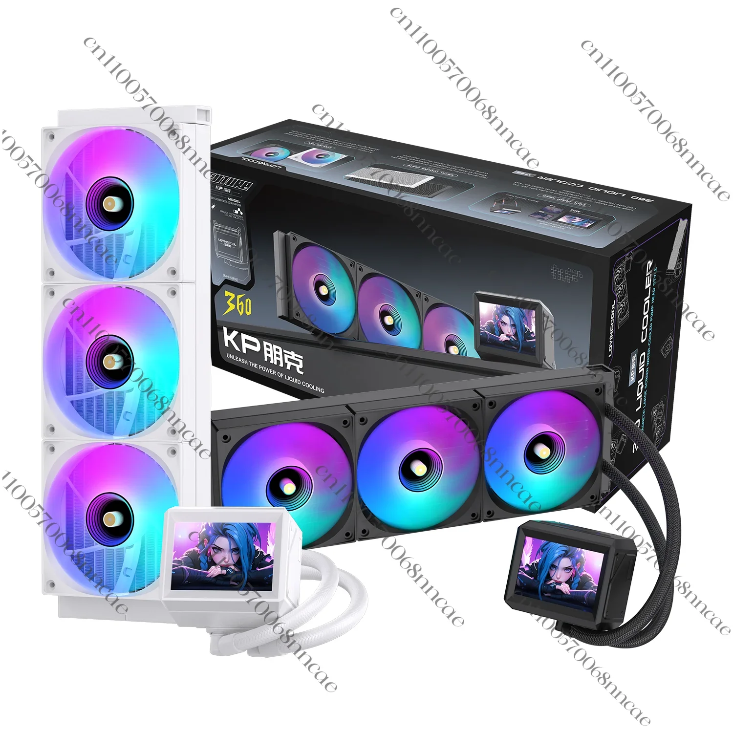 

360mm AIO Water Block Fan 5V ARGB Liquid CPU Cooling Cooler with 3.5 Inch LCD Display Screen for Gaming PC Computer