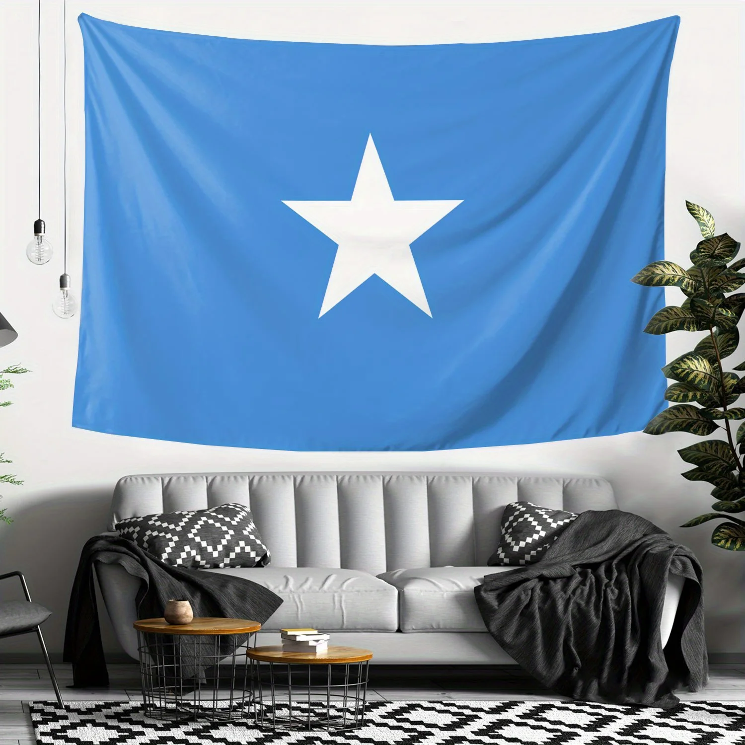 PTEROSAUR Somalia Flag Somalia Somali National Flag with Brass Grommets for Room Indoor Outdoor Decor Banner