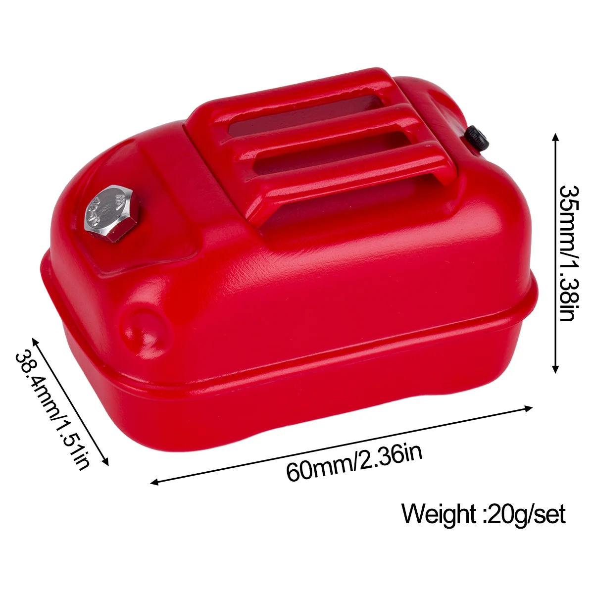 1/10 RC Crawler Simulation Fuel Tank & Oil Barrel, 3D Printed Retro Accessories, Roof Rack Decor for TRX4 D90 SCX10