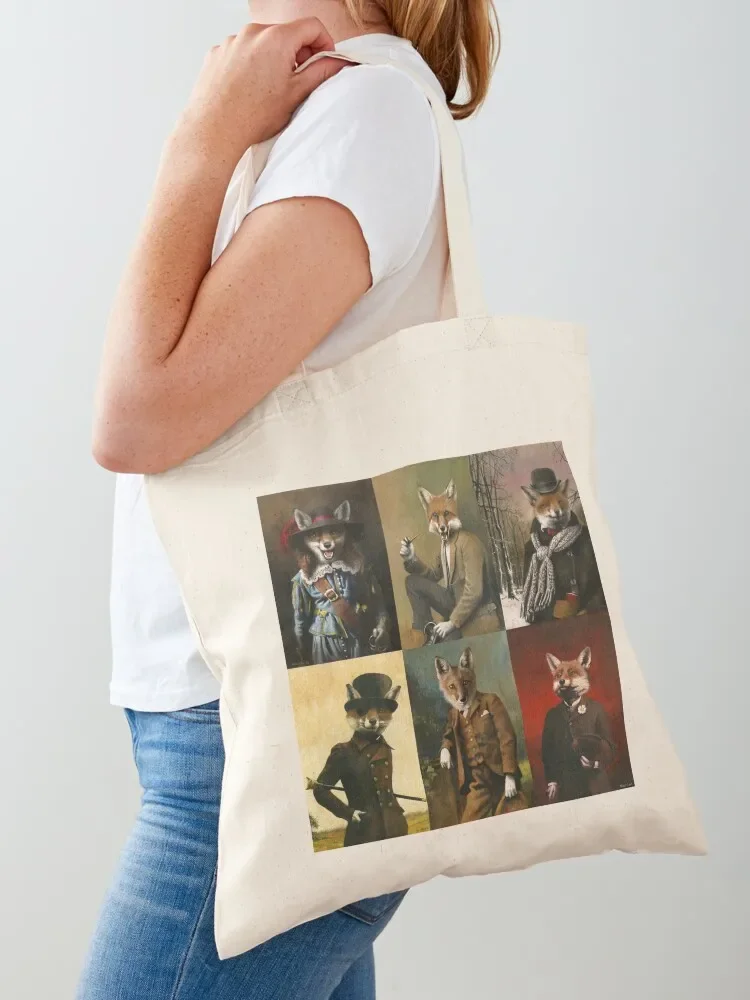 Vintage And Historical Foxes Tote Bag shopper bags for women Canvas bag for women Tote Bag