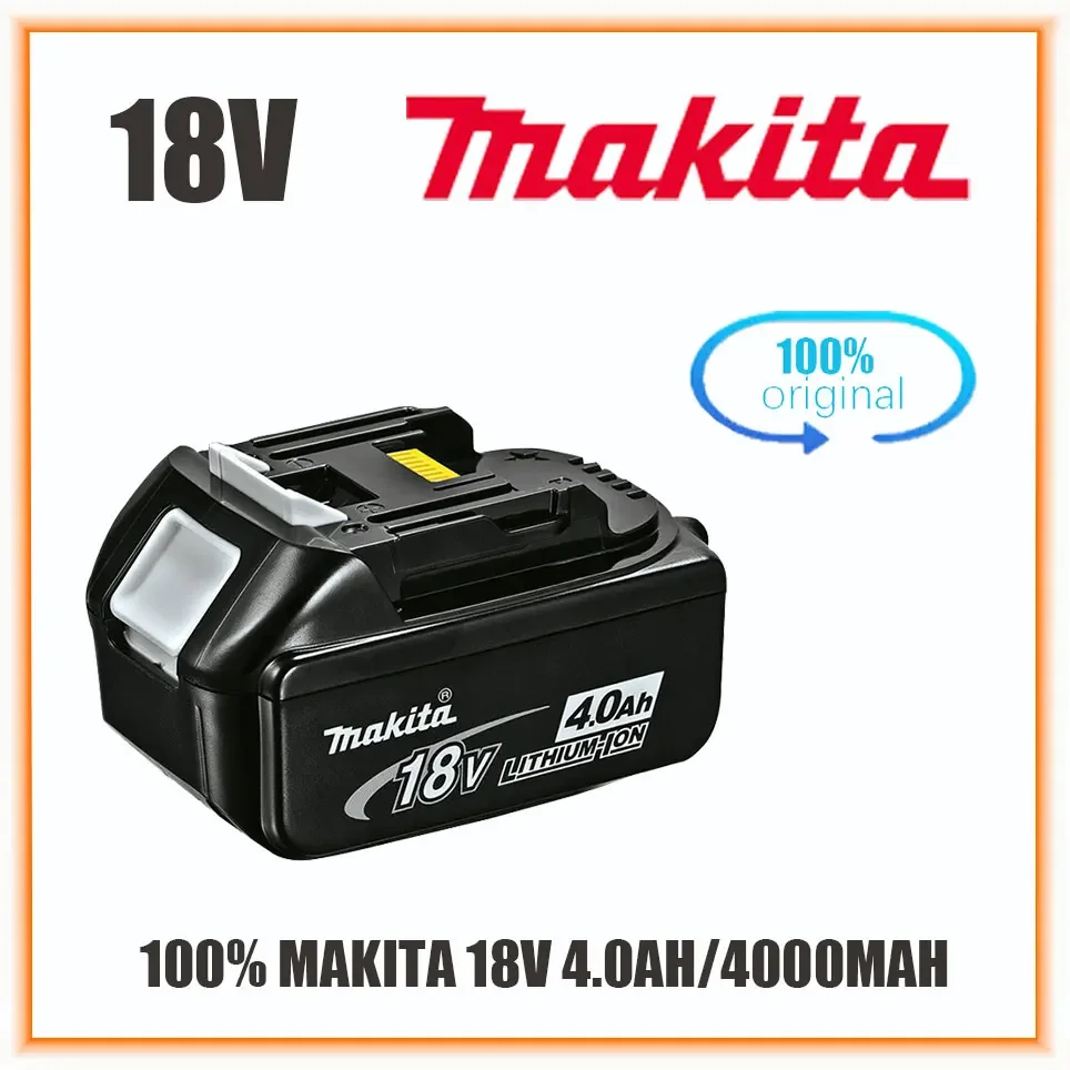 

100% Original Makita 18V 4.0Ah Rechargeable Power Tools Battery with LED Li-ion Replacement LXT BL1860B BL1860 BL1850