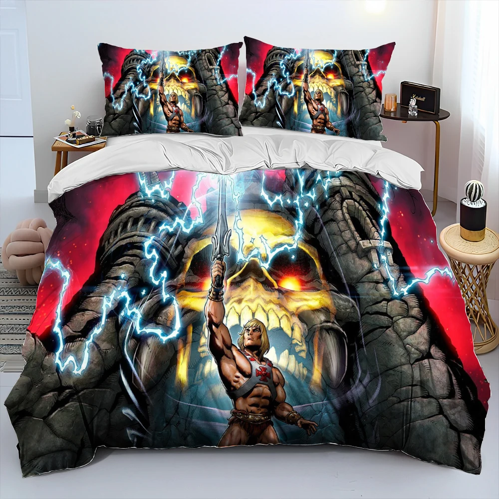 

He Man and the Masters of the Universe Comforter Bedding Set,Duvet Cover Bed Set Quilt Cover Pillowcase,Queen Size Bedding Set