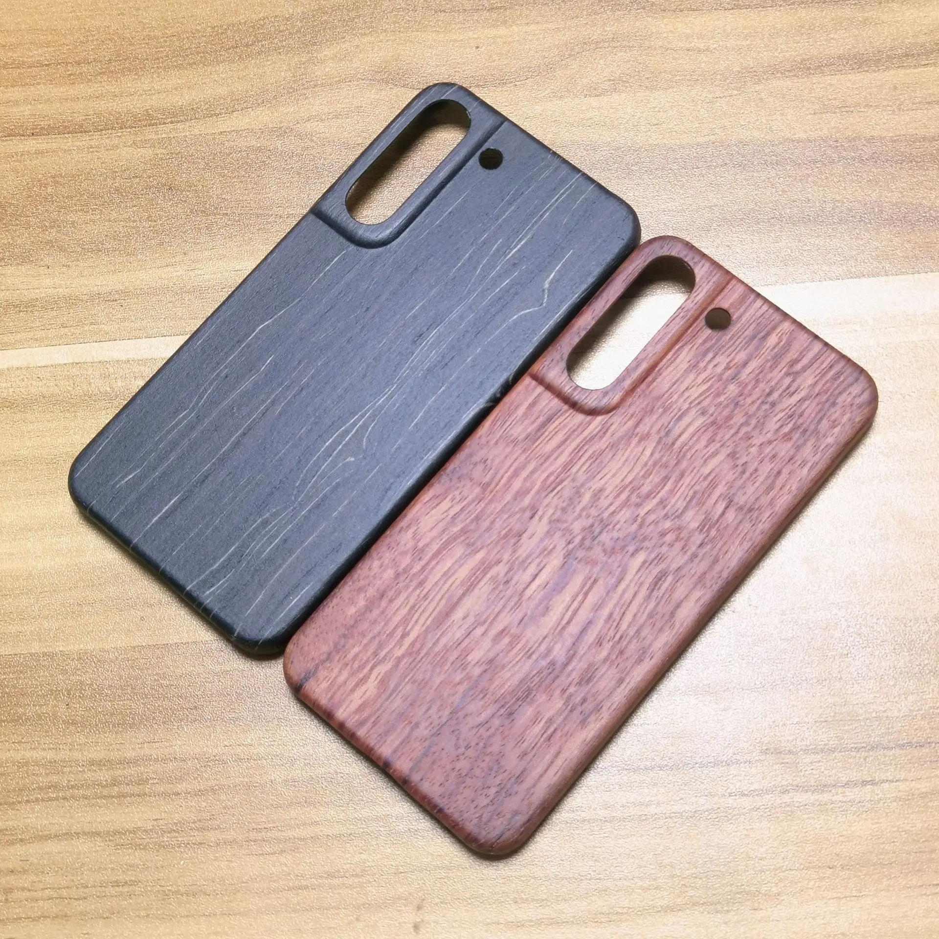 For Samsung S24 S23 S22 S21 Plus S24 Ultra arylon fiber wood phone case back cover wood neutral simple