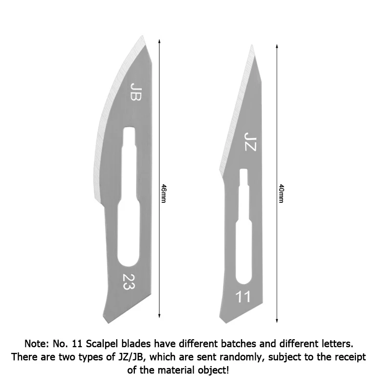 11 #23 # Kohlenstoffs tahl Schnitzen Metall Skalpell Klingen Griff Skalpell DIY Schneiden Reparatur Tier chirurgische Messer Werkzeug Kits Box